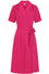 Banned Retro Judy Wrap Flared Dress in Berry Pink 1940s Style