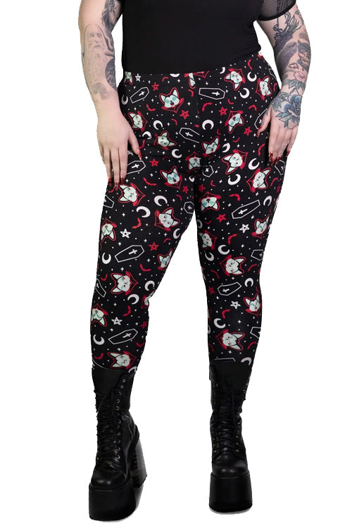 Killstar Lil Vampurr Leggings Vampire Cat Vlad Vampurr III Range