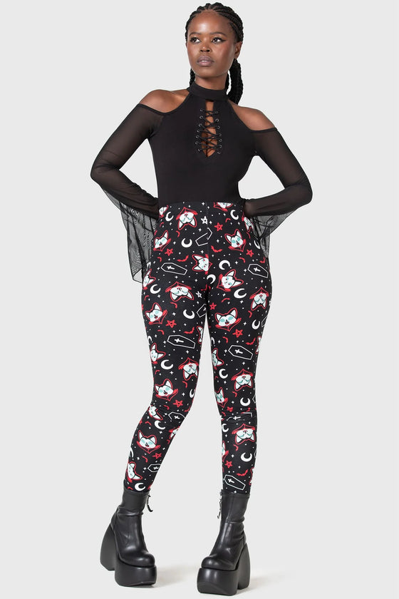 Killstar Lil Vampurr Leggings Vampire Cat Vlad Vampurr III Range