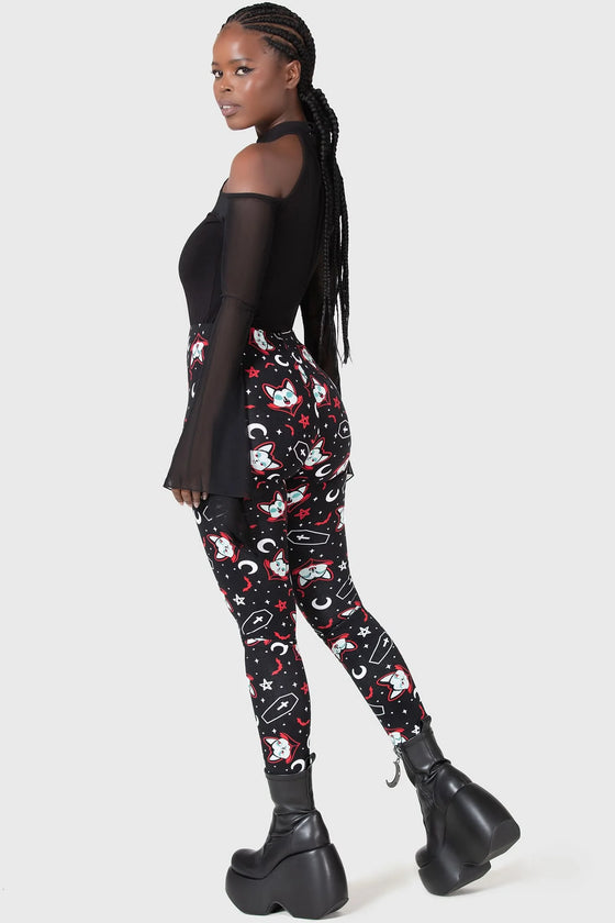 Killstar Lil Vampurr Leggings Vampire Cat Vlad Vampurr III Range