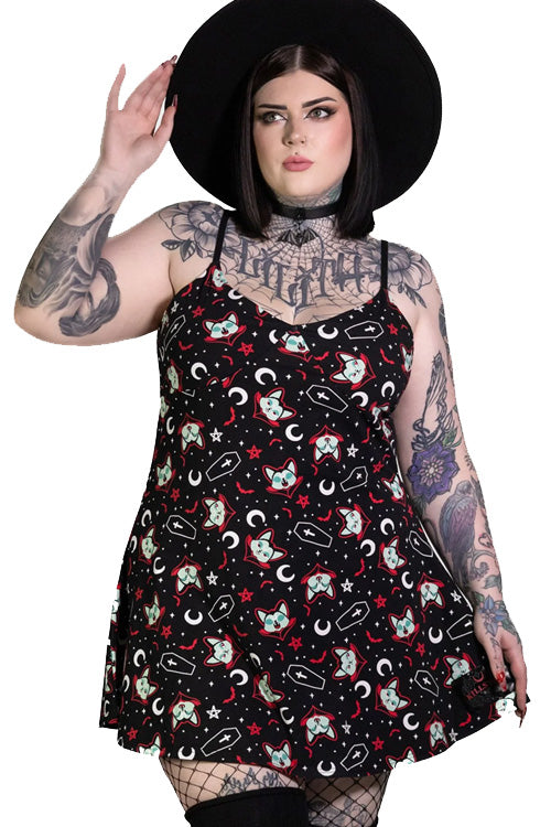 Killstar Lil Vampurr Skater Dress Vampire Cat Vlad Vampurr III Range