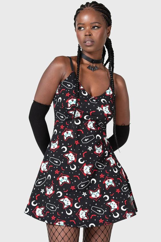 Killstar Lil Vampurr Skater Dress Vampire Cat Vlad Vampurr III Range