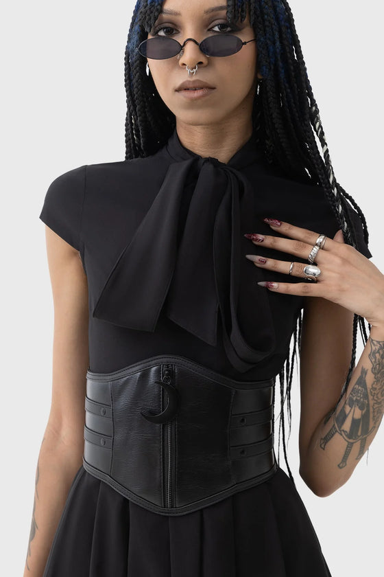 Killstar Lunar Spell Statement Corset Belt with Crescent Moon Kihilist Range