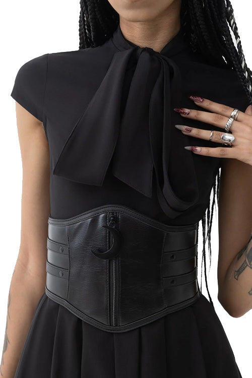 Killstar Lunar Spell Statement Corset Belt with Crescent Moon Kihilist Range