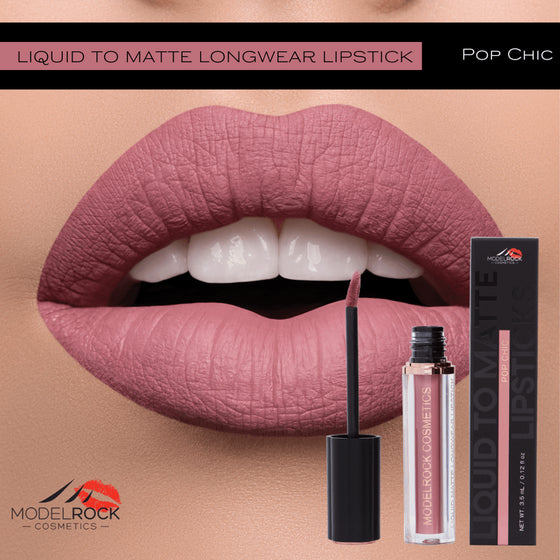 Model Rock Liquid to Matte Lipstick in Shade - Pop Chic