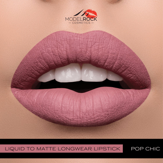 Model Rock Liquid to Matte Lipstick in Shade - Pop Chic