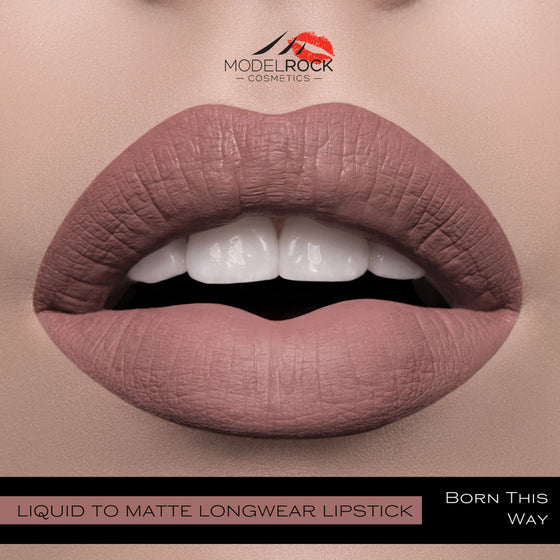 Model Rock Liquid to Matte Lipstick in Shade - Born This Way