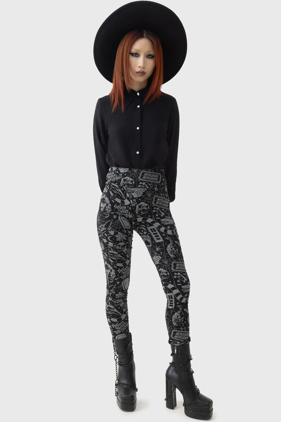 Killstar Never Trust The Living Leggings Beetlejuice Range