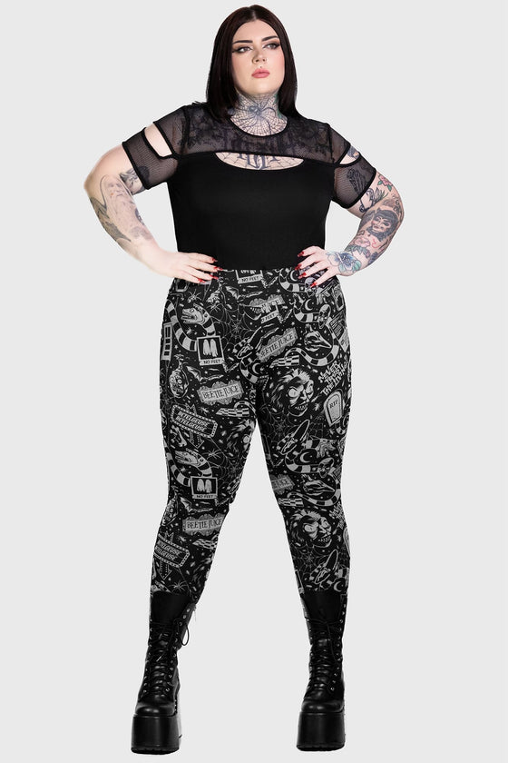 Killstar Never Trust The Living Leggings Beetlejuice Range