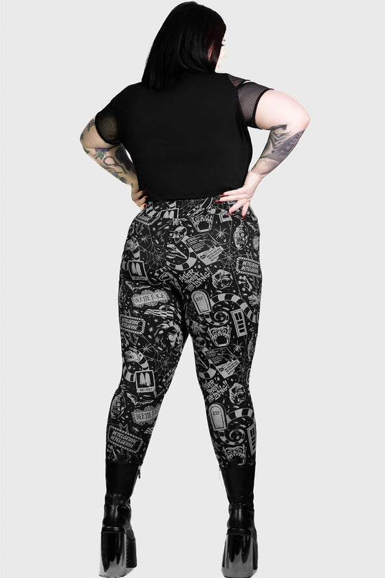 Killstar Never Trust The Living Leggings Beetlejuice Range