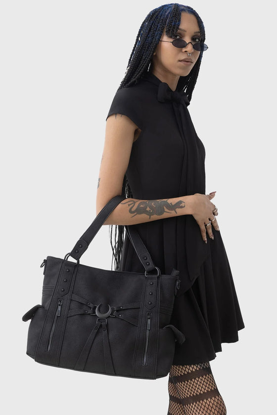 Killstar Over The Moon Handbag with Crescent Moon Detailing Kihilist Range