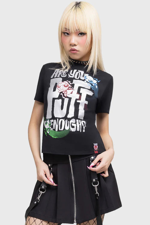 Killstar Puff Enough Fitted Tee Warner Powerpuff Range