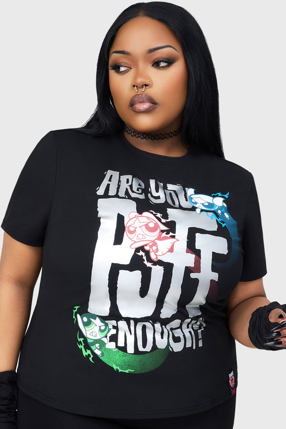 Killstar Puff Enough Fitted Tee Warner Powerpuff Range