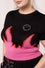 Hell Bunny Dylan Top Knitted with Flame Design Smiley Collab