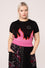 Hell Bunny Dylan Top Knitted with Flame Design Smiley Collab