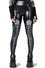 Killstar Kilhilist Solaria Leggings Wet Look Faux Leather with Skull and Spine Detail