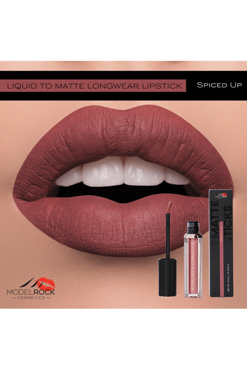 Model Rock Liquid to Matte Lipstick in Shade - Spiced Up