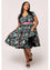 Hell Bunny Umi Dress Traditional Floral Print in Black