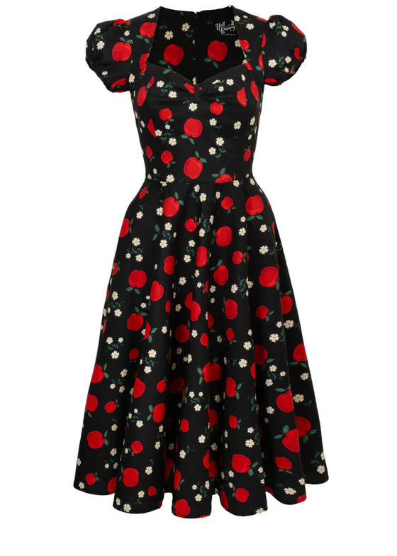 Hell Bunny Apple Pie Dress Apples and Blossoms Print