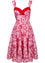 Hell Bunny Bownita Dress in Pink and Red Bow Print