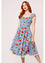 Hell Bunny Picnic Dress Blue Gingham and Cherry Print