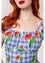 Hell Bunny Picnic Dress Blue Gingham and Cherry Print