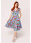 Hell Bunny Picnic Dress Blue Gingham and Cherry Print