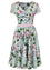 Hell Bunny Rina Dress Traditional Floral Print in Pastel Blue