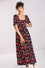 Hell Bunny Kate Heart Dress Maxi Funky Heart and Eye Print -  PRE-ORDER estimated dispatch 15 February 2025