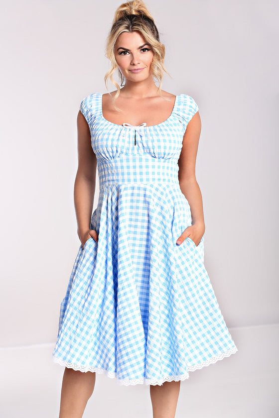 Hell Bunny BB 50's Dress in Blue