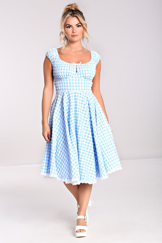 Hell Bunny BB 50's Dress in Blue