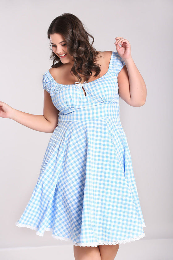 Hell Bunny BB 50's Dress in Blue