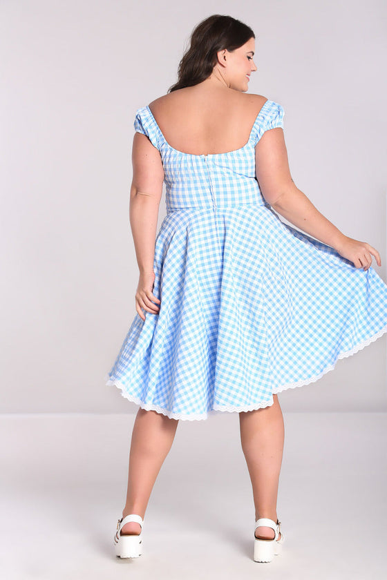 Hell Bunny BB 50's Dress in Blue