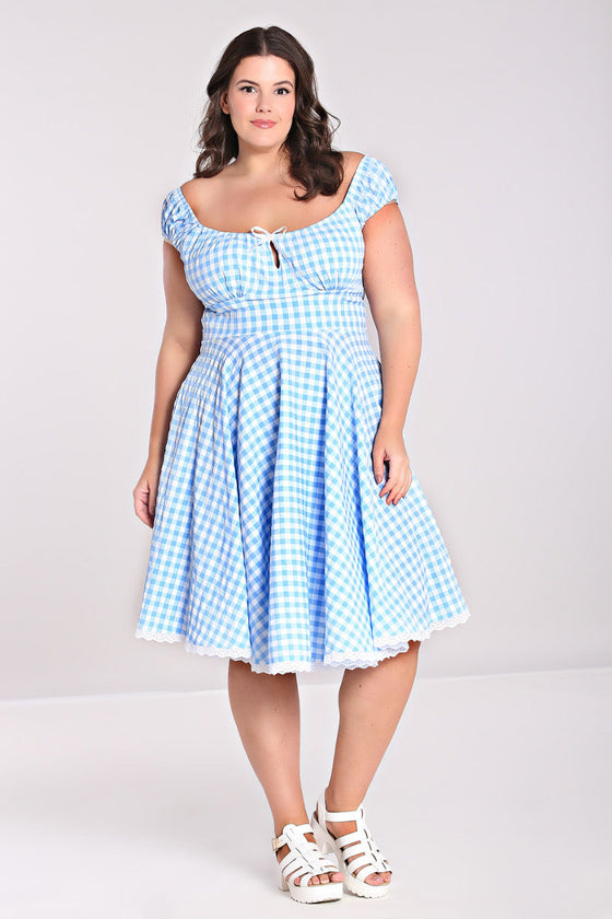 Hell Bunny BB 50's Dress in Blue